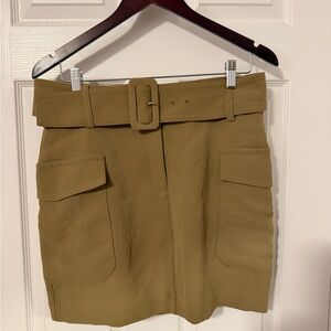 Express Olive Utility Mini Skirt with Belt
